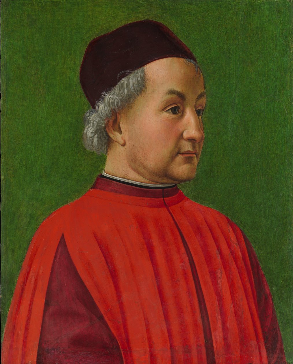 Portrett av en mann (tempera på tre) av Domenico Ghirlandaio