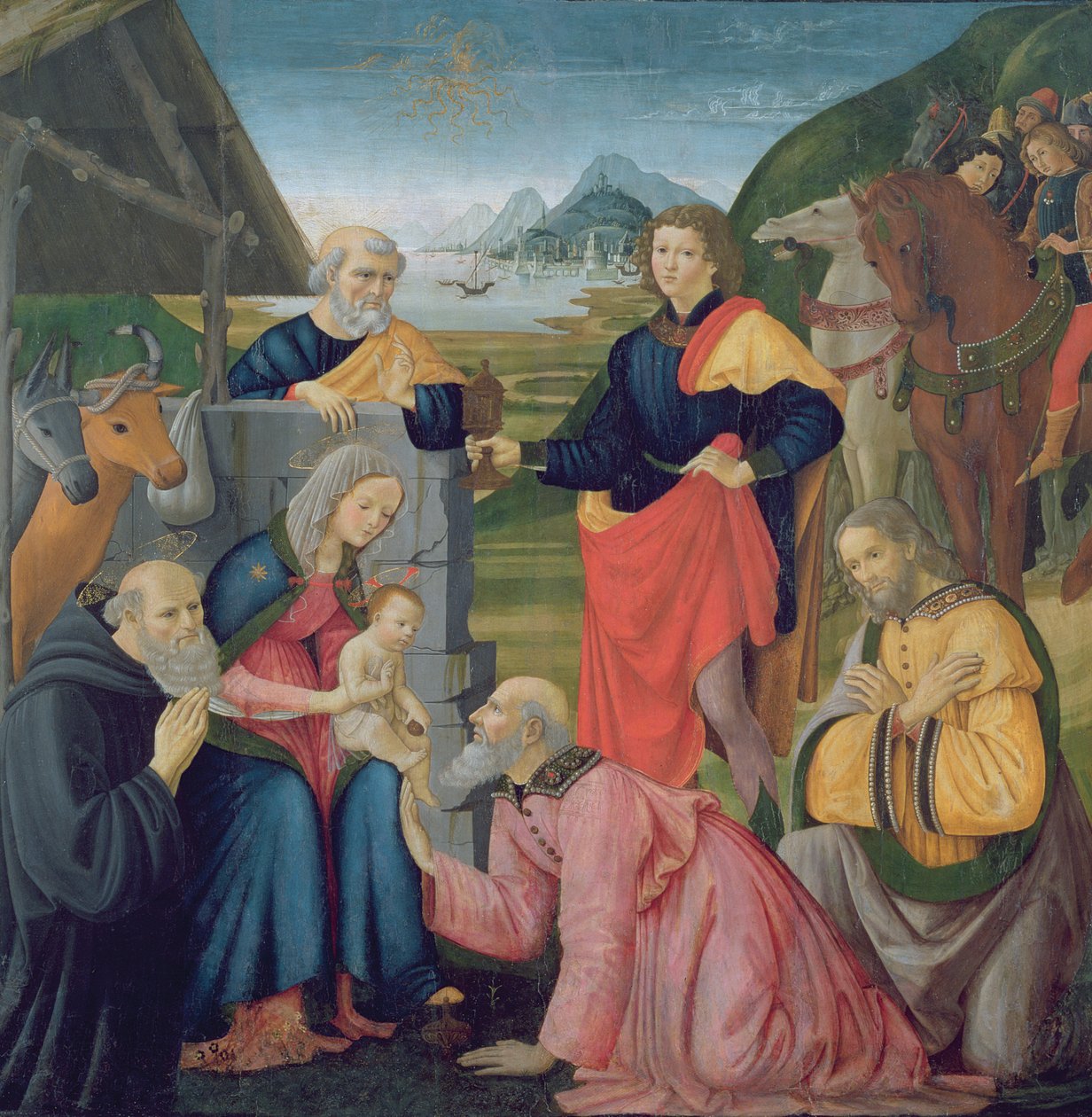 Tilbedelsen av magiene av Domenico Ghirlandaio