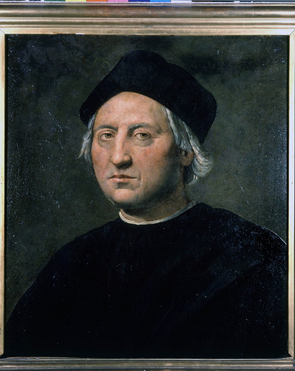 Portrett av Christopher Columbus - tilskrevet Ghirlandaio, Naval Museum of Genes - Pegli av Domenico (attr.to) Ghirlandaio