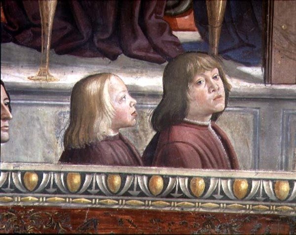 Central Wall of the Cycle of the Life of St. Francis, ca. 1483 (detalj) (se 137591) av Domenico Ghirlandaio