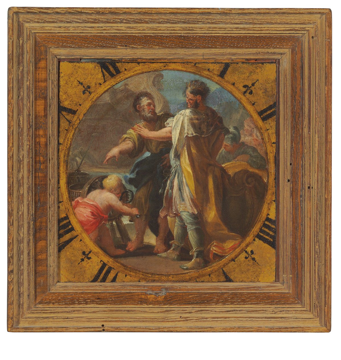 Archimedes demonstrerte oppfinnelsen sin for kong Hieron av Syracuse av Domenico Antonio Vaccaro