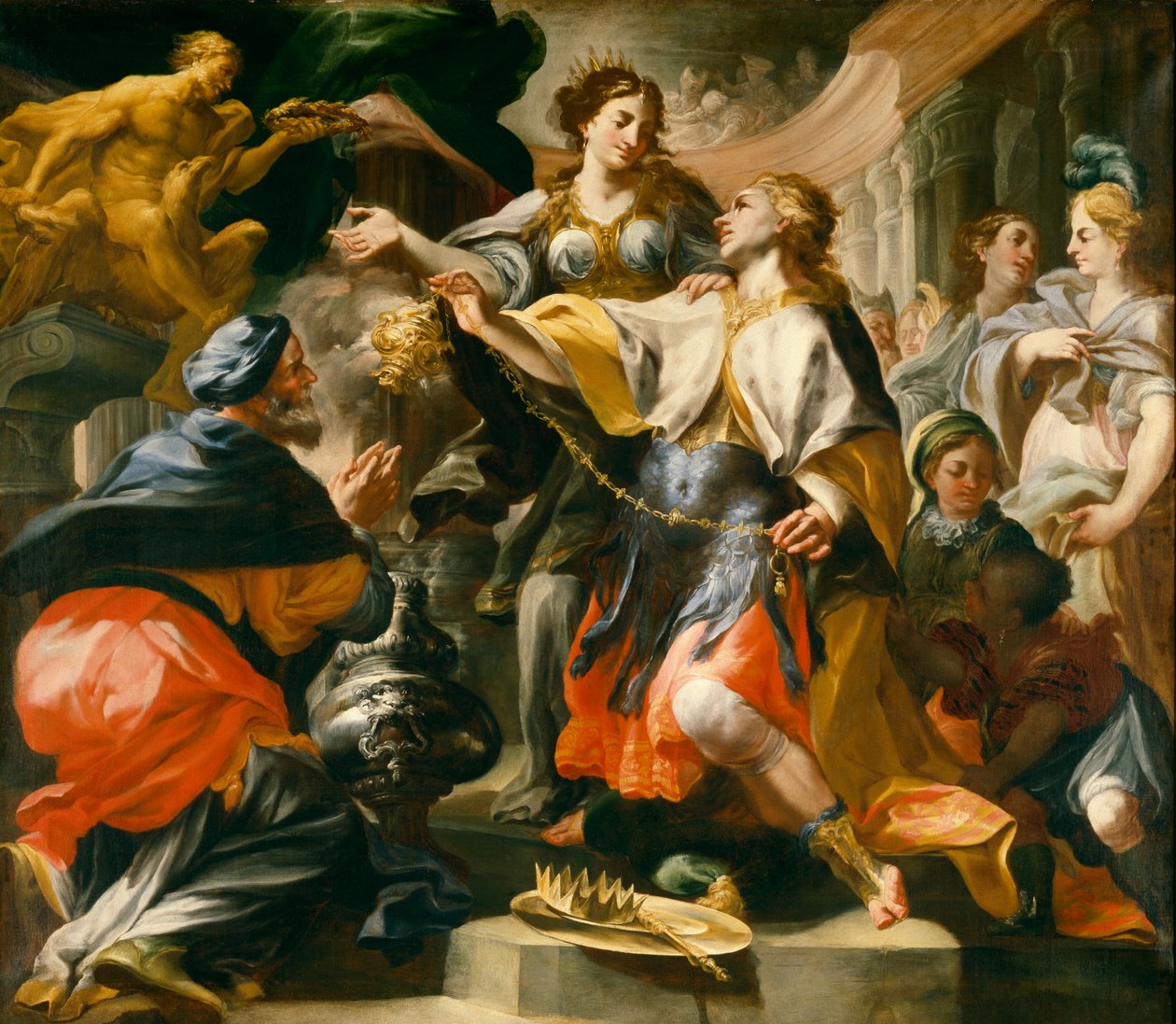 Salomo som tilber de hedenske gudene, ca. 16951700 av Domenico Antonio Vaccaro
