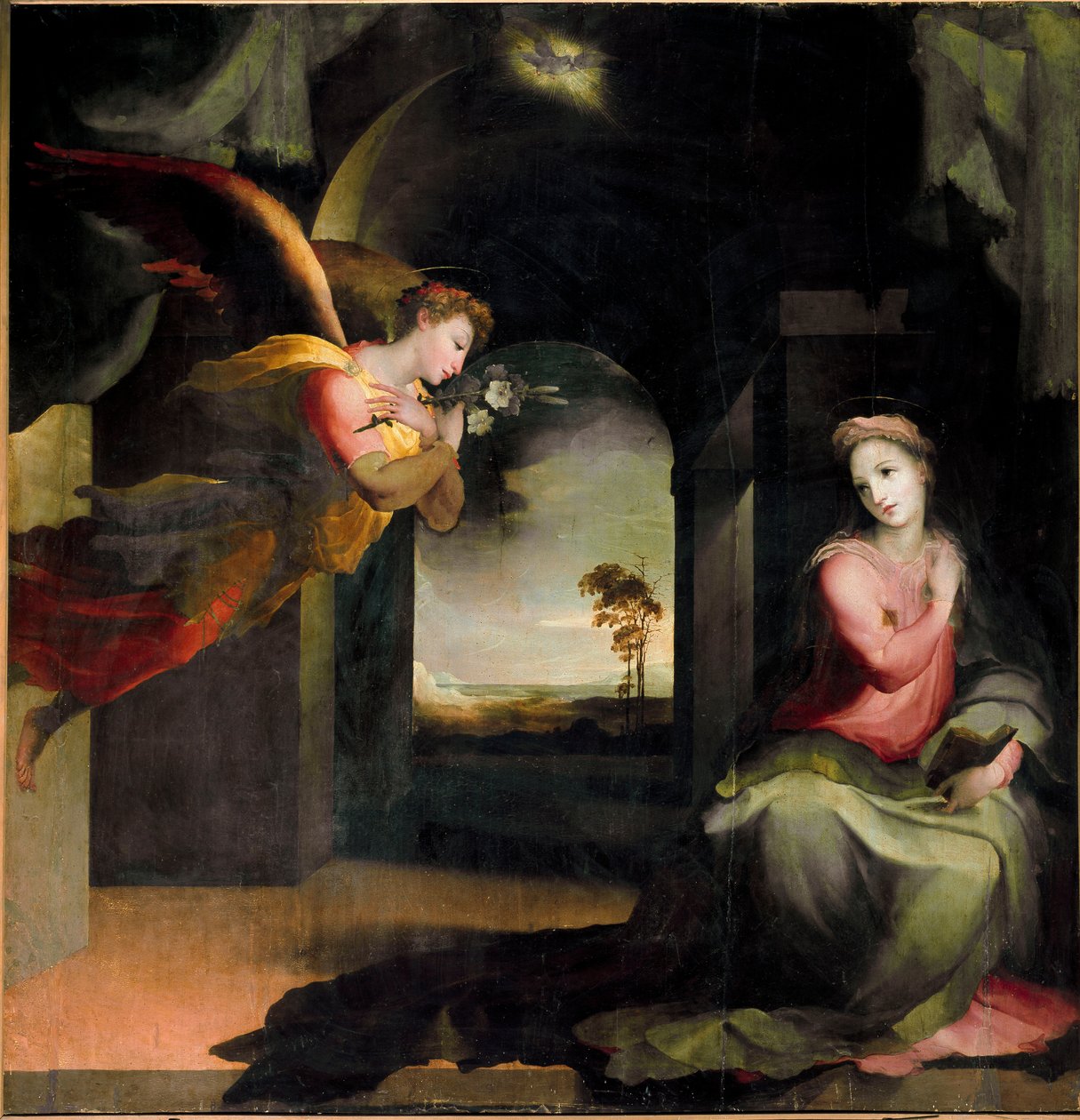 Kunngjøring. Maleri av Domenico Beccafumi (1486-1551) av Domenico Beccafumi