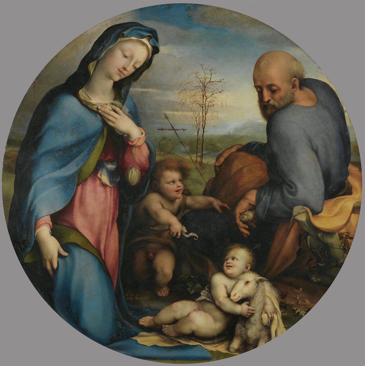 Den hellige familie med den unge Johannes av Domenico Beccafumi