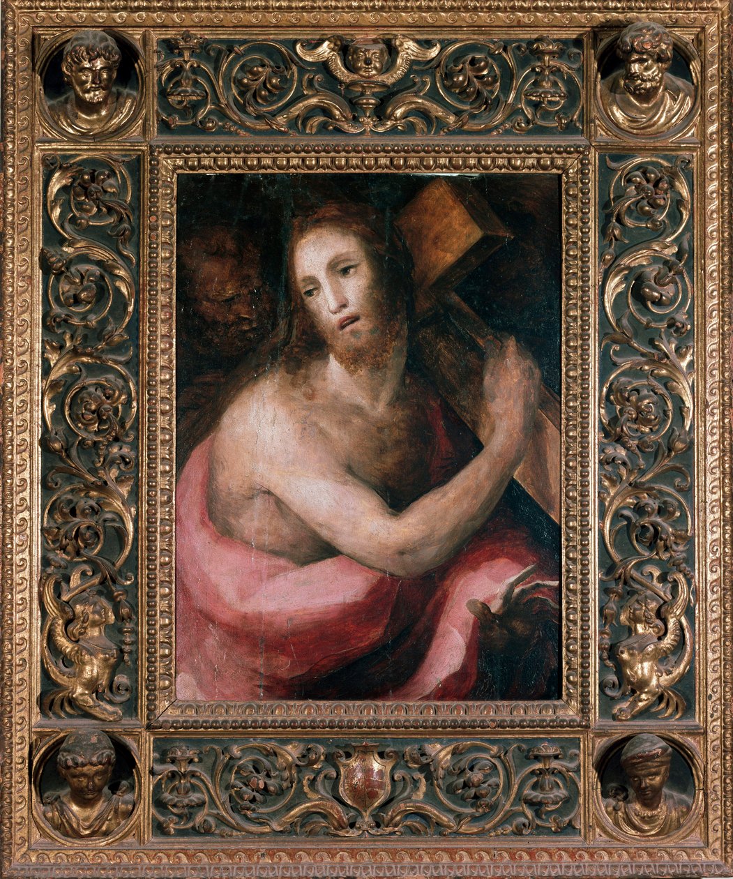 Ecce homofil. Kristus bærer korset. Maleri av Domenico Beccafumi (1486-1551), ca 1540. Drikk. Mål: 75x75 cm. Siena (Siena), Museum of the Metropolitan Opera av Domenico Beccafumi