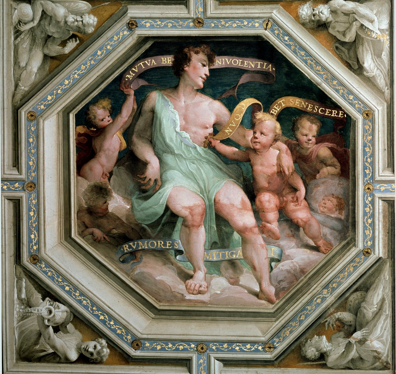 Gjensidig velvilje eller konkord (Reciproque velvilje eller samstemmighet). Maleri av Domenico Beccafumi (1486-1551) av Domenico Beccafumi