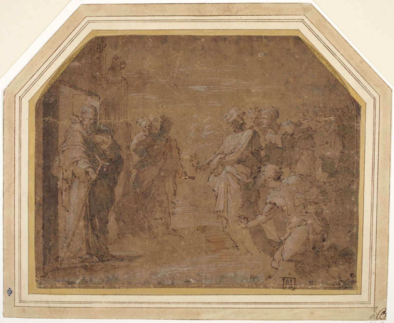 Bønnere som henvender seg til St. Antonius av Domenico Beccafumi