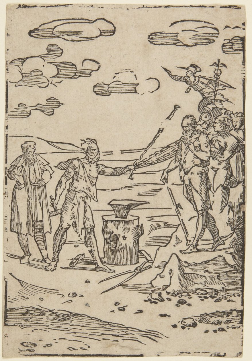 «Smeden», nr. 5 i serien «Alkymiens praksis» av Domenico Beccafumi