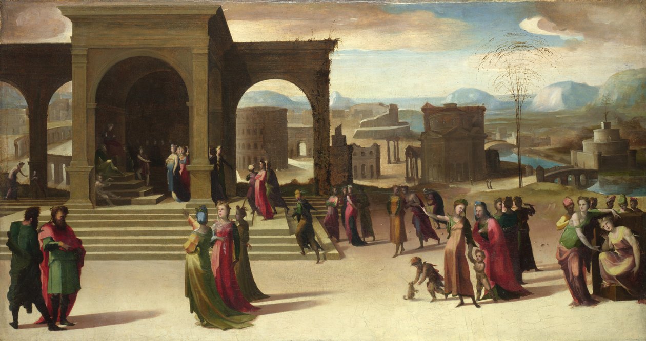 Historien om Papirius, midten av 1520-årene av Domenico di Pace Beccafumi  
