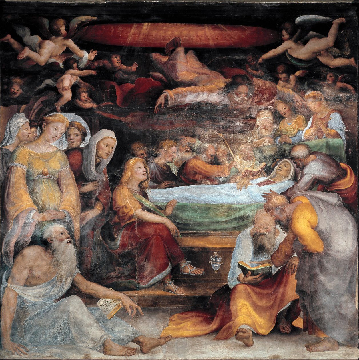 Jomfruens død. Maleri av Domenico Beccafumi (1486-1551) av Domenico Beccafumi