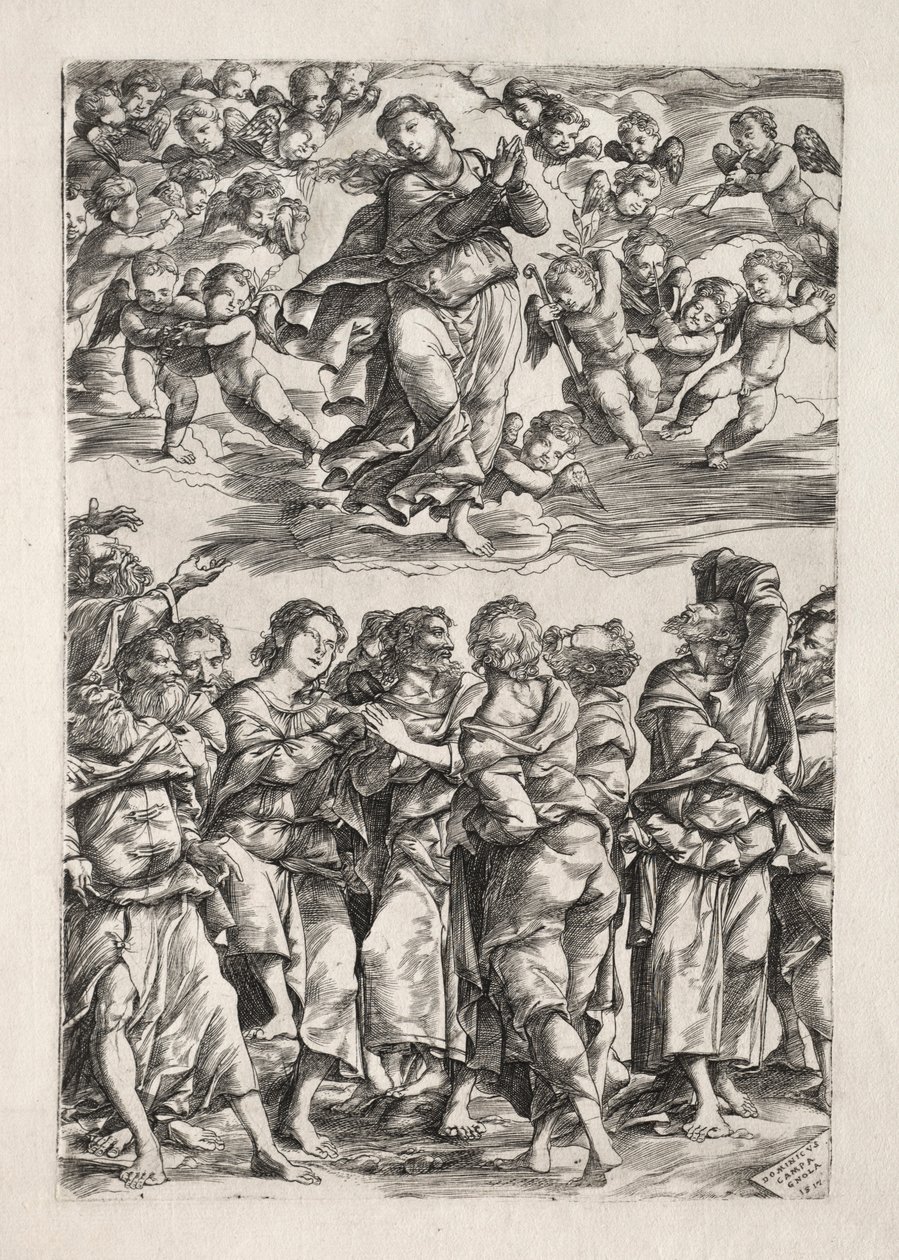 The Assumption of the Virgin, 1517. av Domenico Campagnola