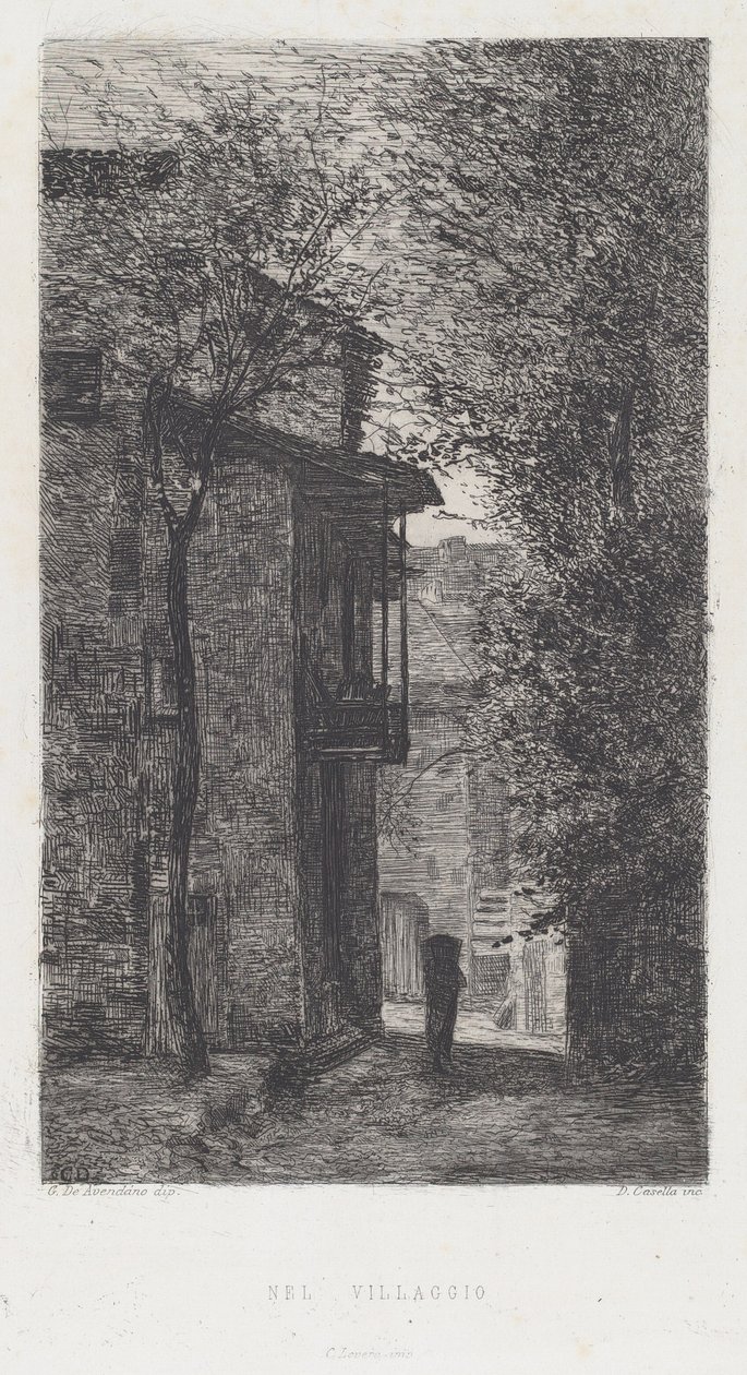 I landsbyen [I landsbyen] av Domenico Casella, after Serafin de Avendano