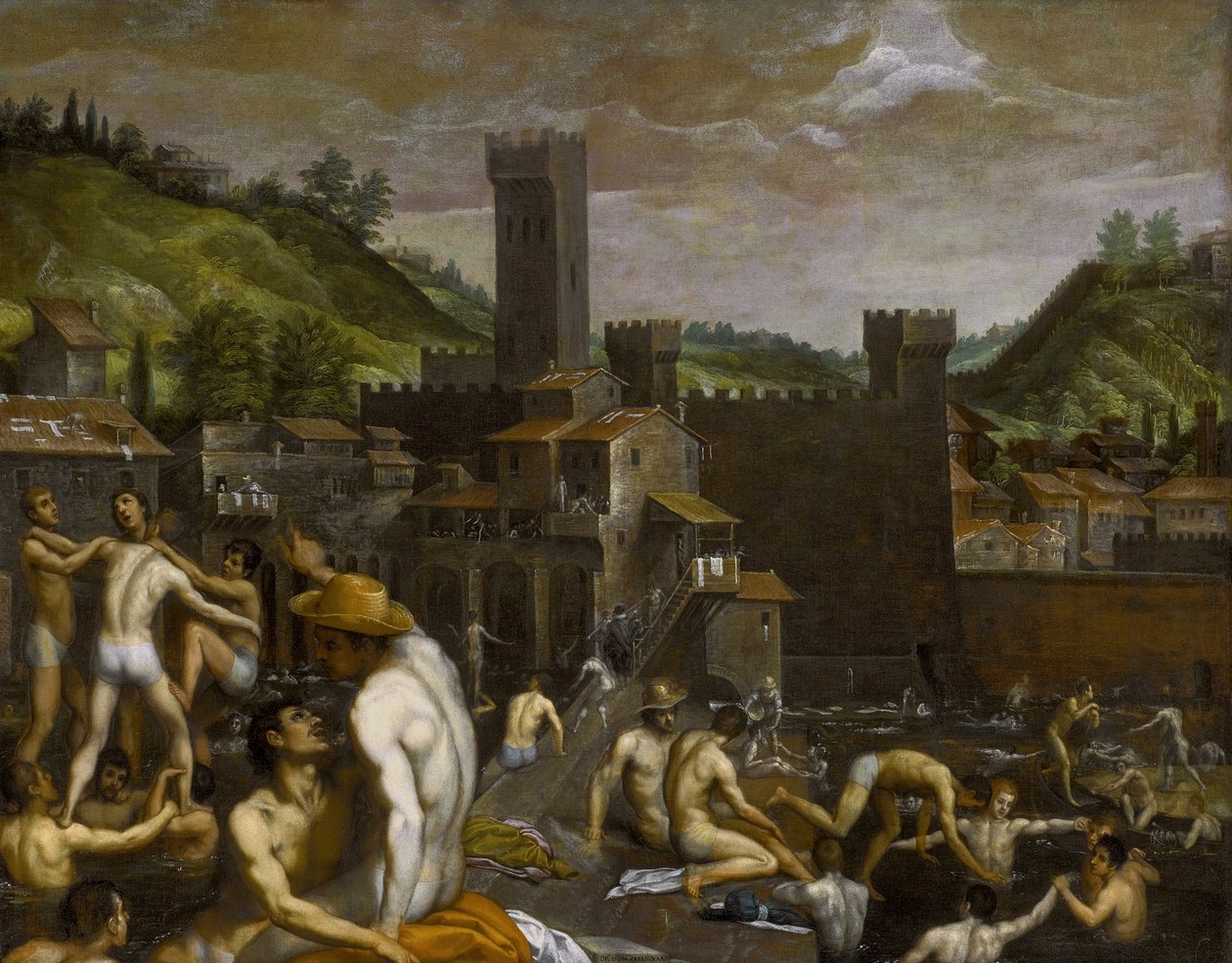 Badende på San Niccolo av Domenico Cresti