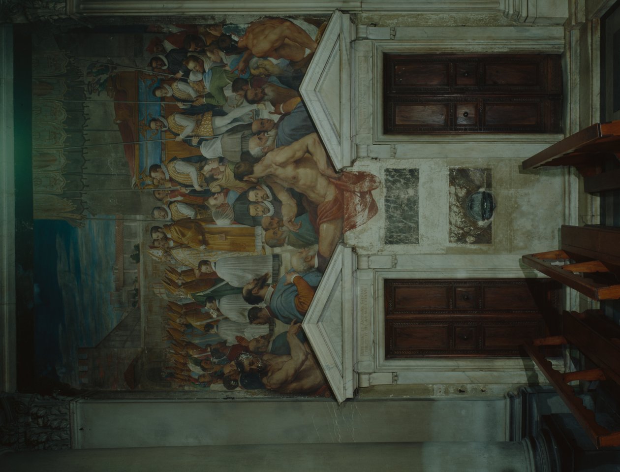 Prosesjon av kroppen til Saint Antoninus, 1589 (freso) av Domenico Cresti