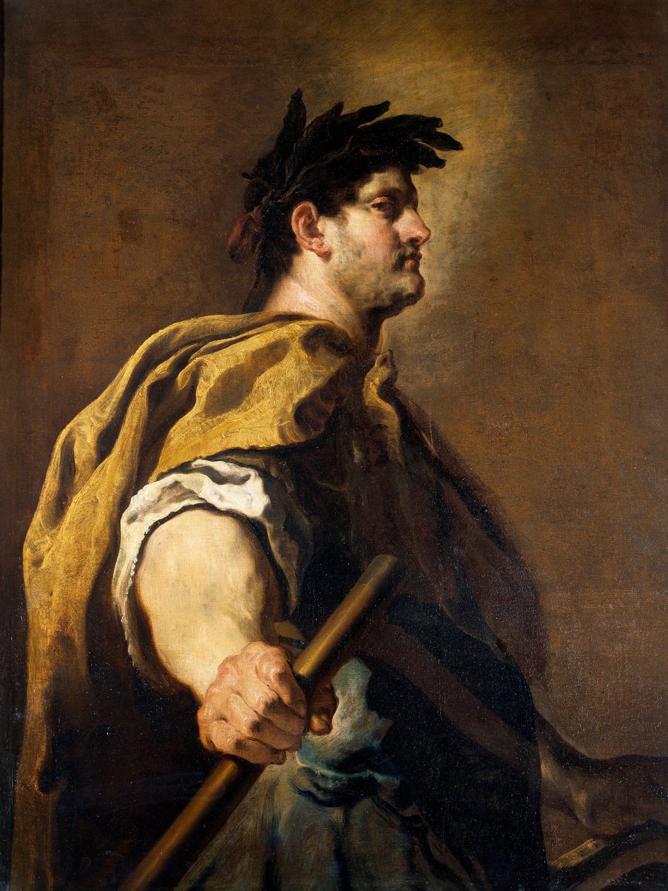 Portrett av den romerske keiseren Domitian (Titus flavius domitianus) (51-96) Maleri av Domenico Fetti (1589-1623) 1600-tallet søn. 1,51x1,12 m av Domenico Fetti or Feti