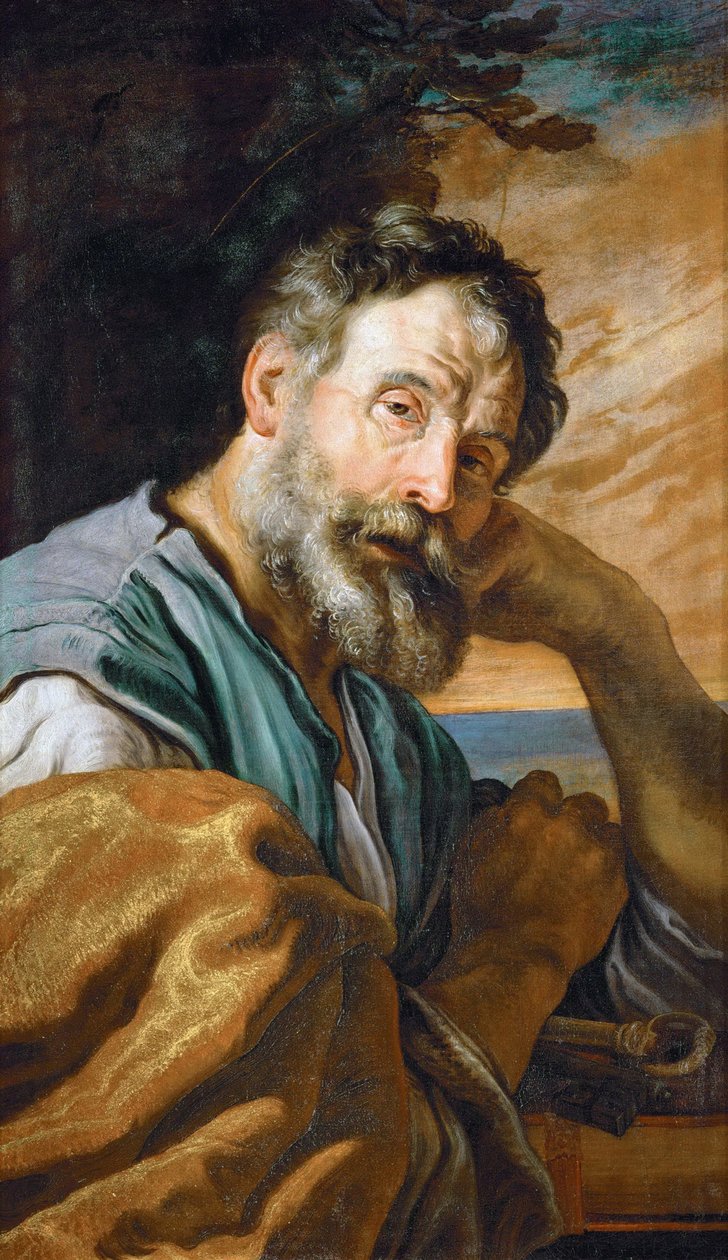 SAINT PIERRE - Barokk : Sankt Peter par Fettis omvendelse, Domenico (1588/90-1623), ca 1613. Olje på lerret, 95,8x55,9. Kunsthistorisk museum, Vienne av Domenico Fetti or Feti