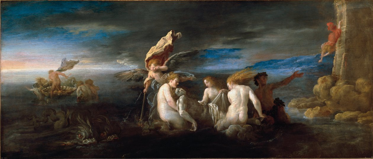 Elskerne Hero og Leandre (Maleri av Domenico Fetti or Feti