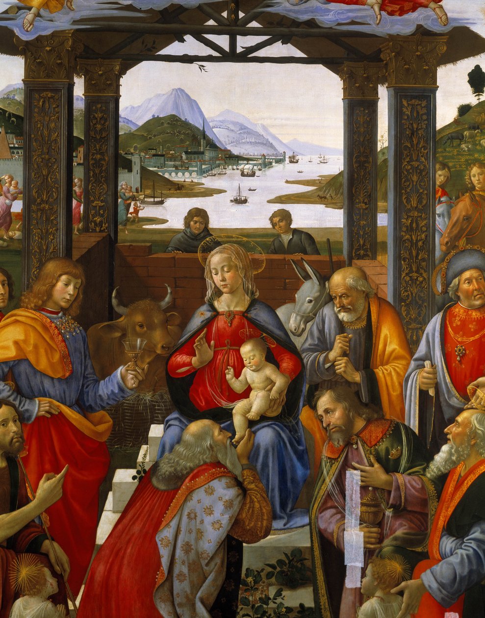 Tilbedelse av magiene av Domenico Ghirlandaio