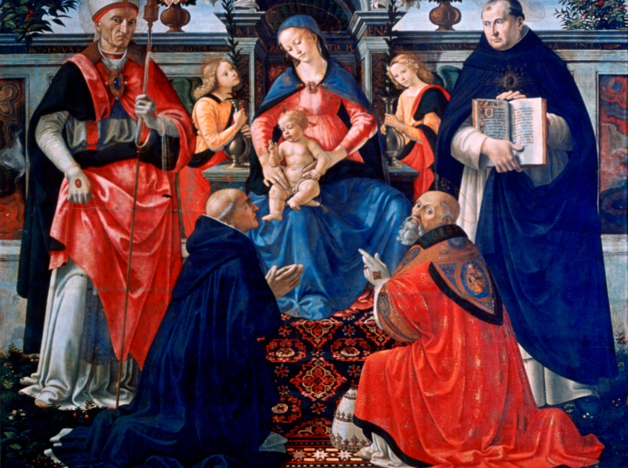 Madonna og barn tronet med de hellige, 1483 av Domenico Ghirlandaio