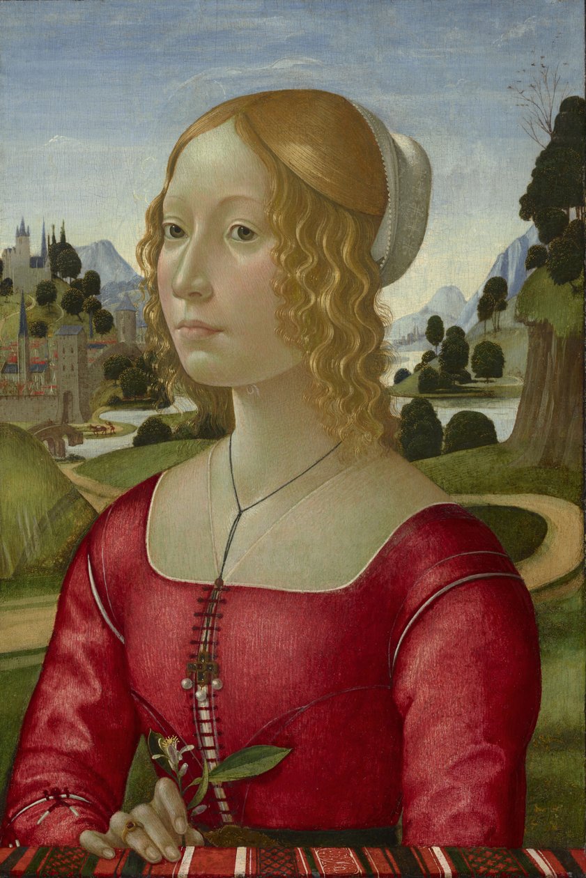 Portrett av en dame, ca. 1490 av Domenico Ghirlandaio