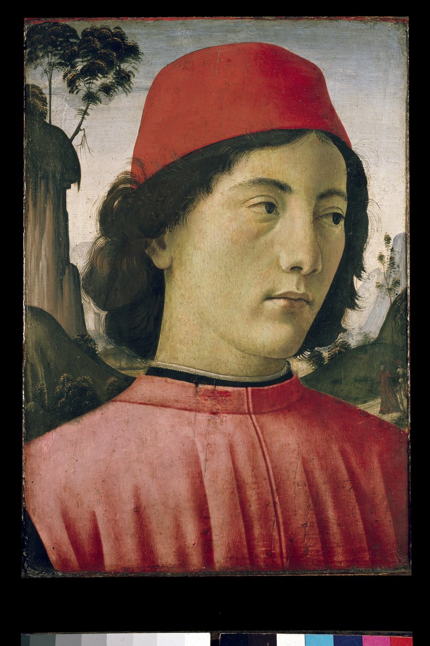 Portrett av en ung mann, 1400-tallet av Domenico Ghirlandaio