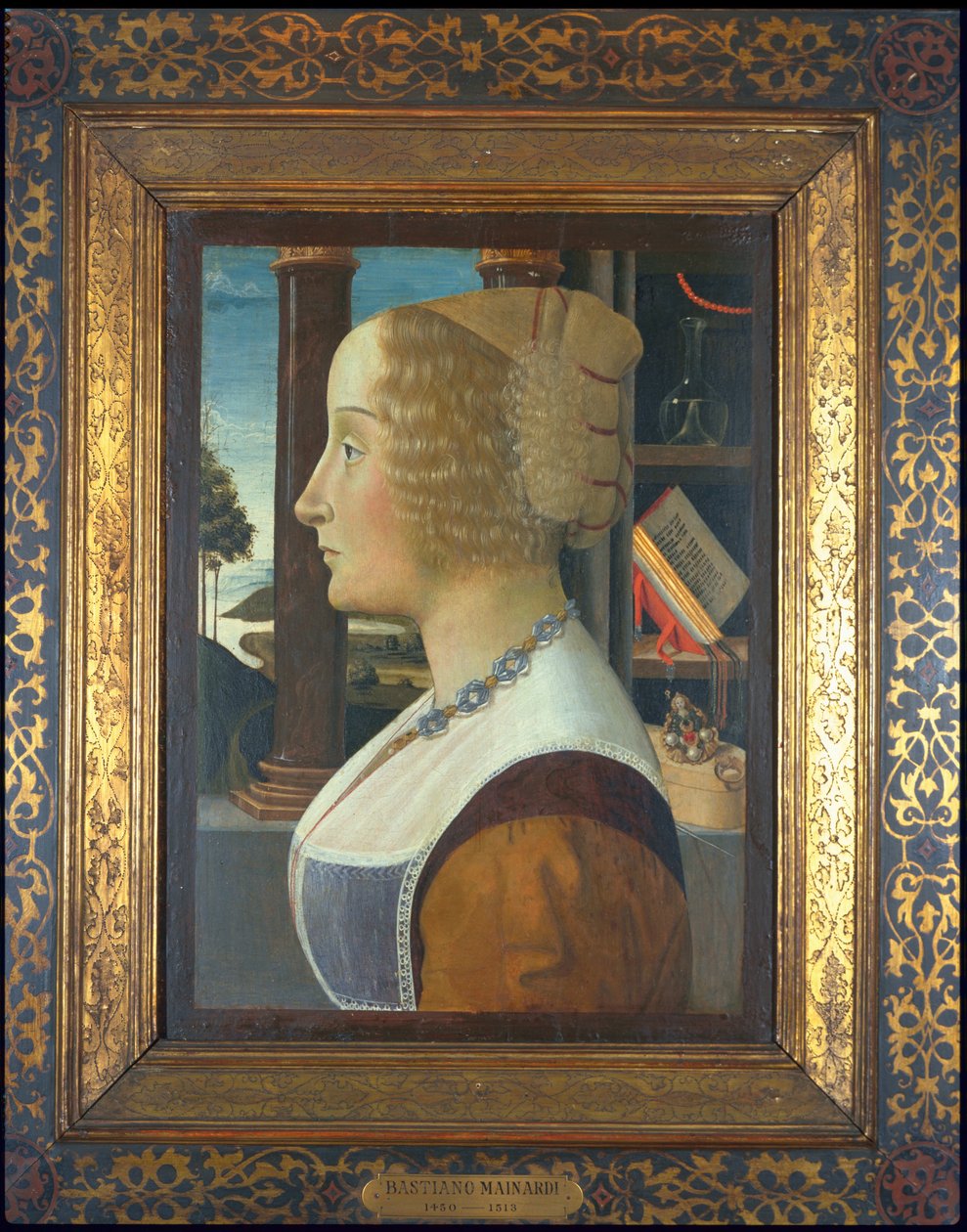 Portrett av en kvinne, ca. 1490 (tempera på panel) av Domenico Ghirlandaio
