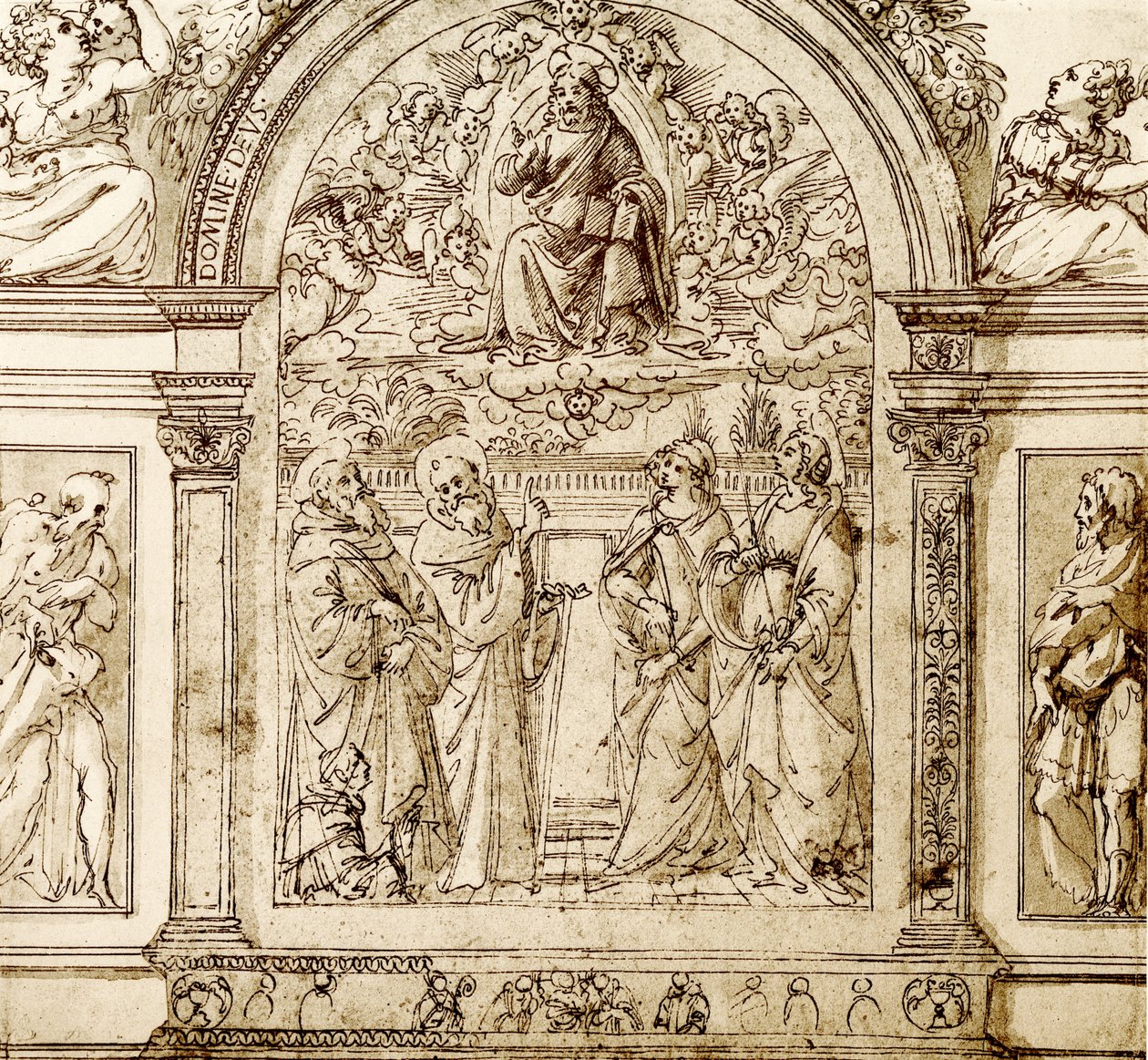 Den velsignende Frelser i skyene av Domenico Ghirlandaio