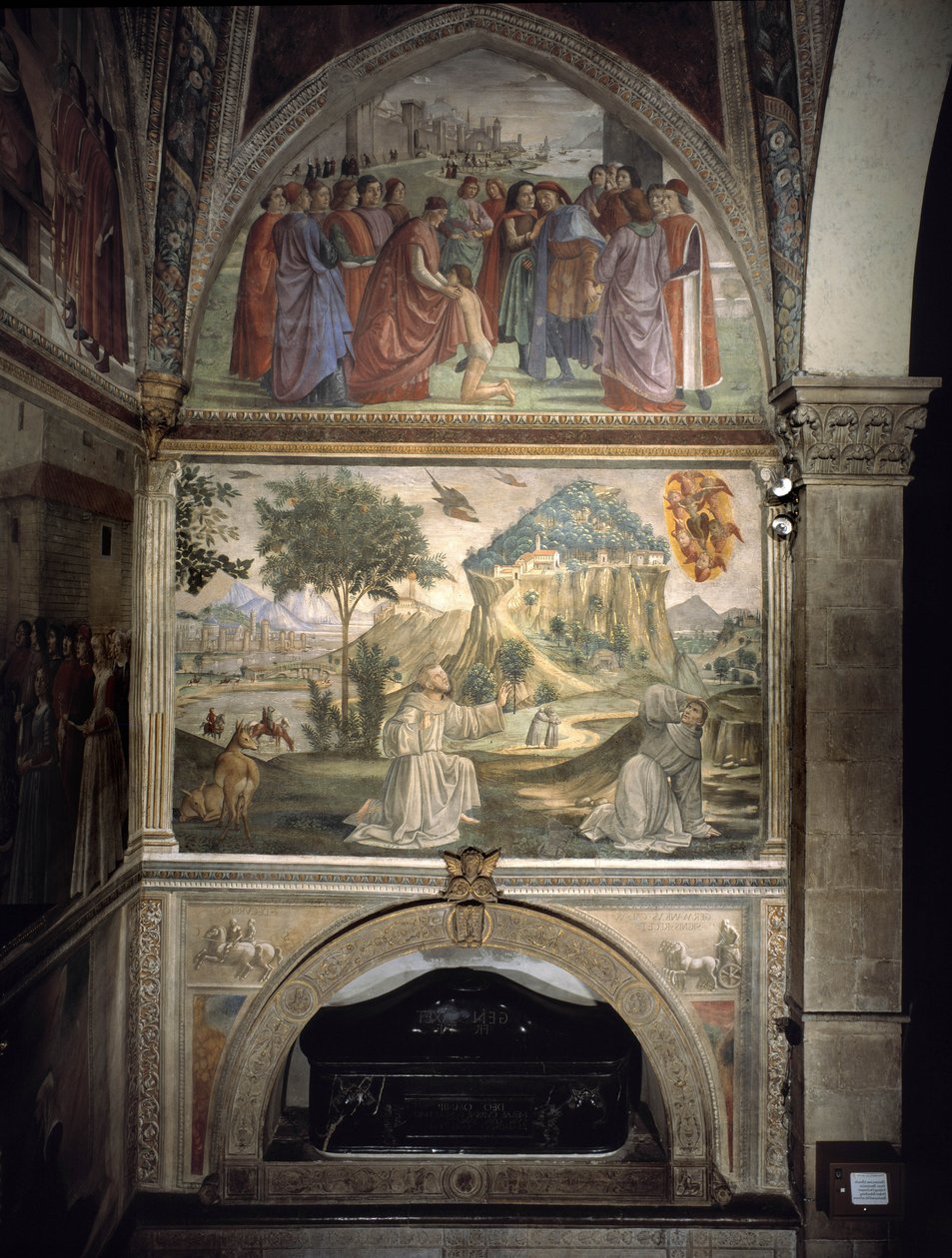 begravelse av St Francis av Domenico Ghirlandaio