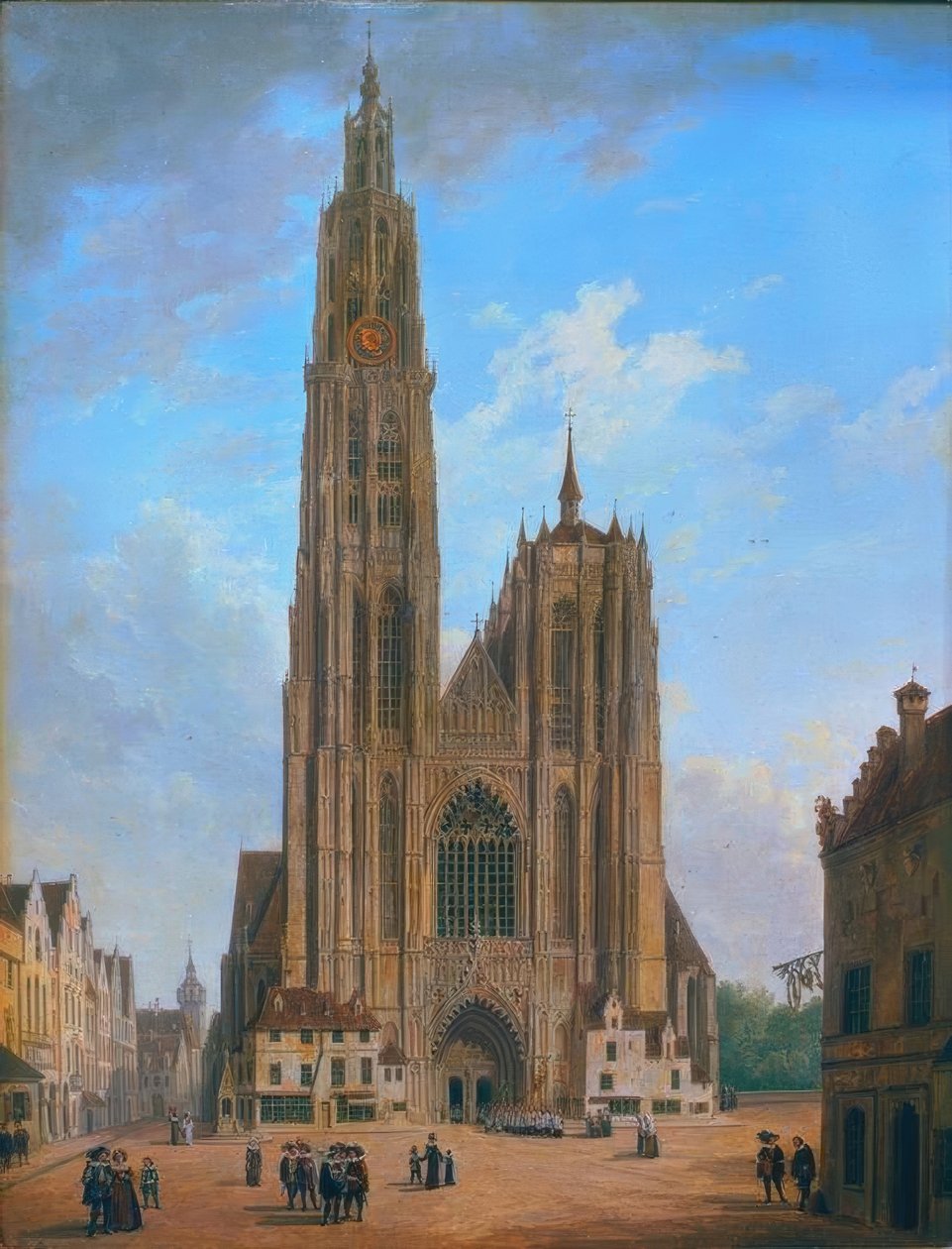 Antwerpen katedral av Domenico II Quaglio