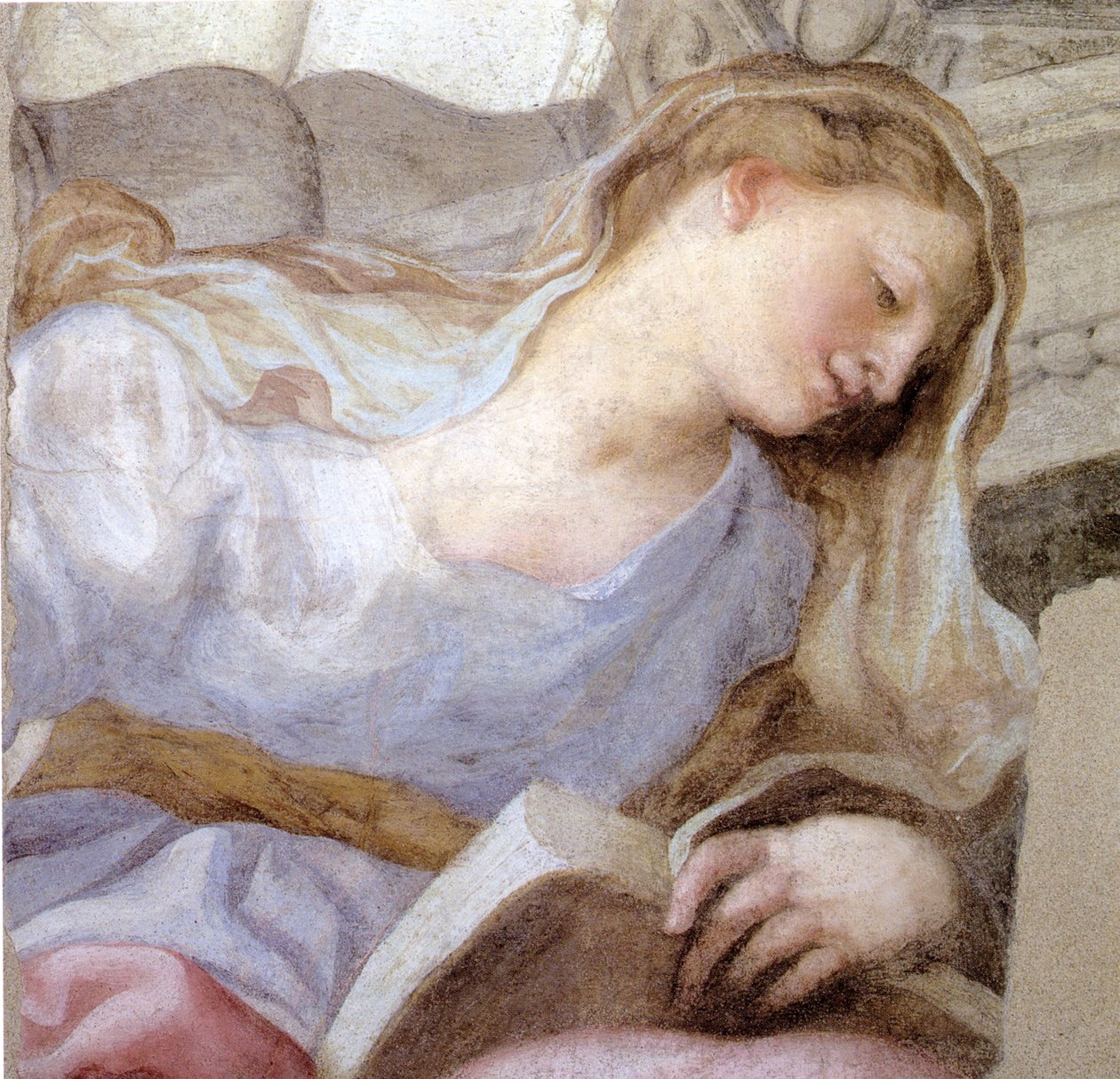 Personifisering av dyd (fresko) av Domenico I Piola