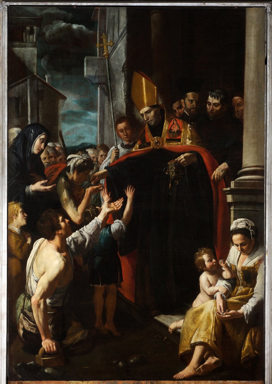 Almisser fra St. Thomas av Villanova av Domenico Il Sarzana Fiasella