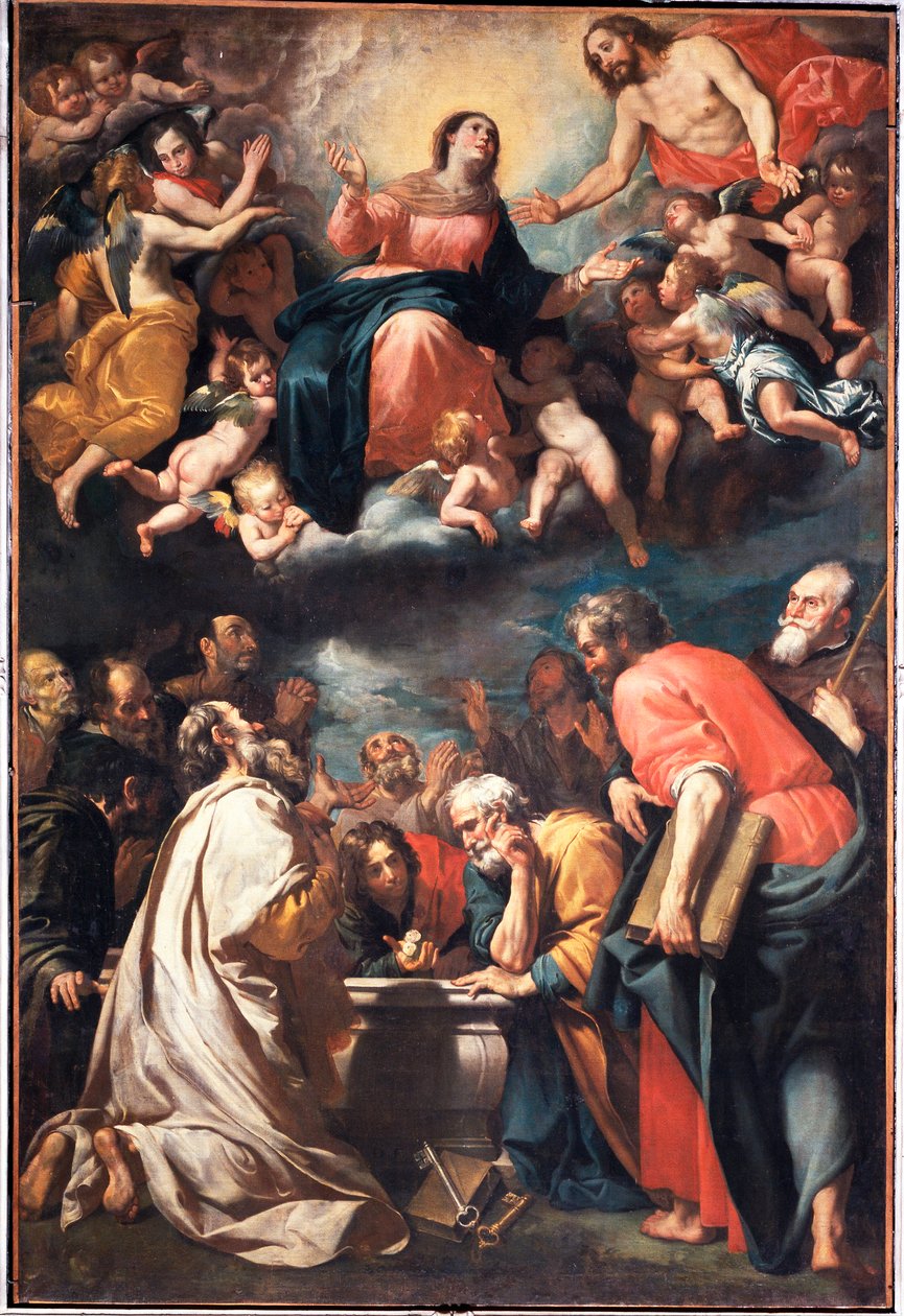 The Assumption (olje på lerret av Domenico Il Sarzana Fiasella