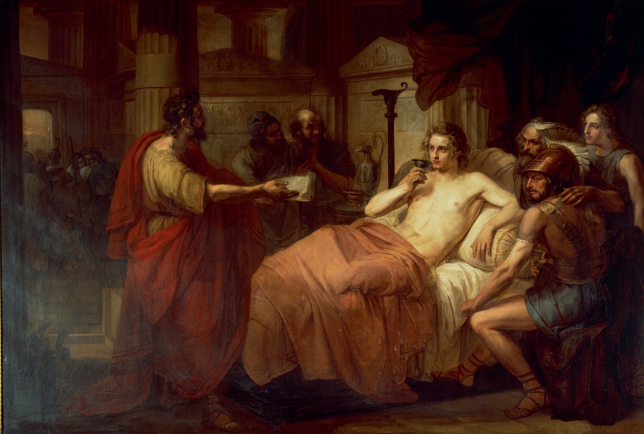 Alexander den store og hans lege Philip, av Domenico Induno av Domenico Induno