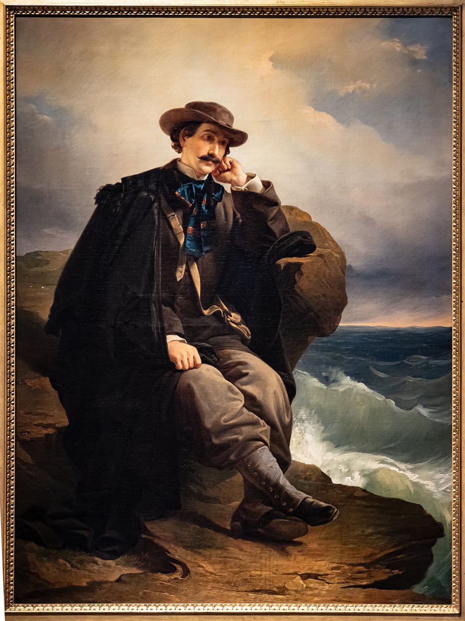 Portrett av poeten Aleardo Aleardi, ca. 1850 (oljemaleri på lerret) av Domenico Induno