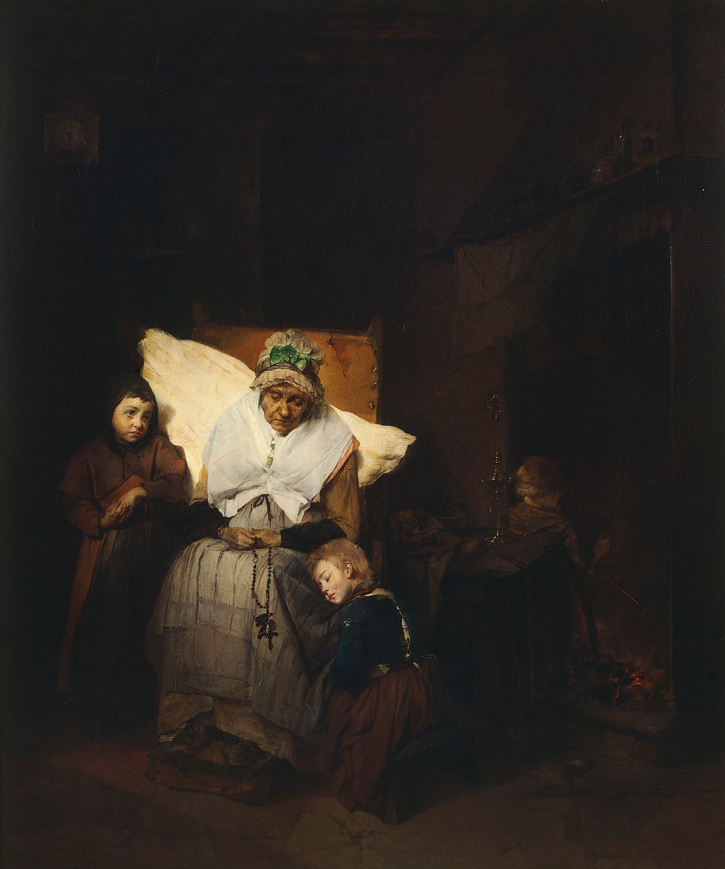 Rosenkransen, av Domenico Induno av Domenico Induno