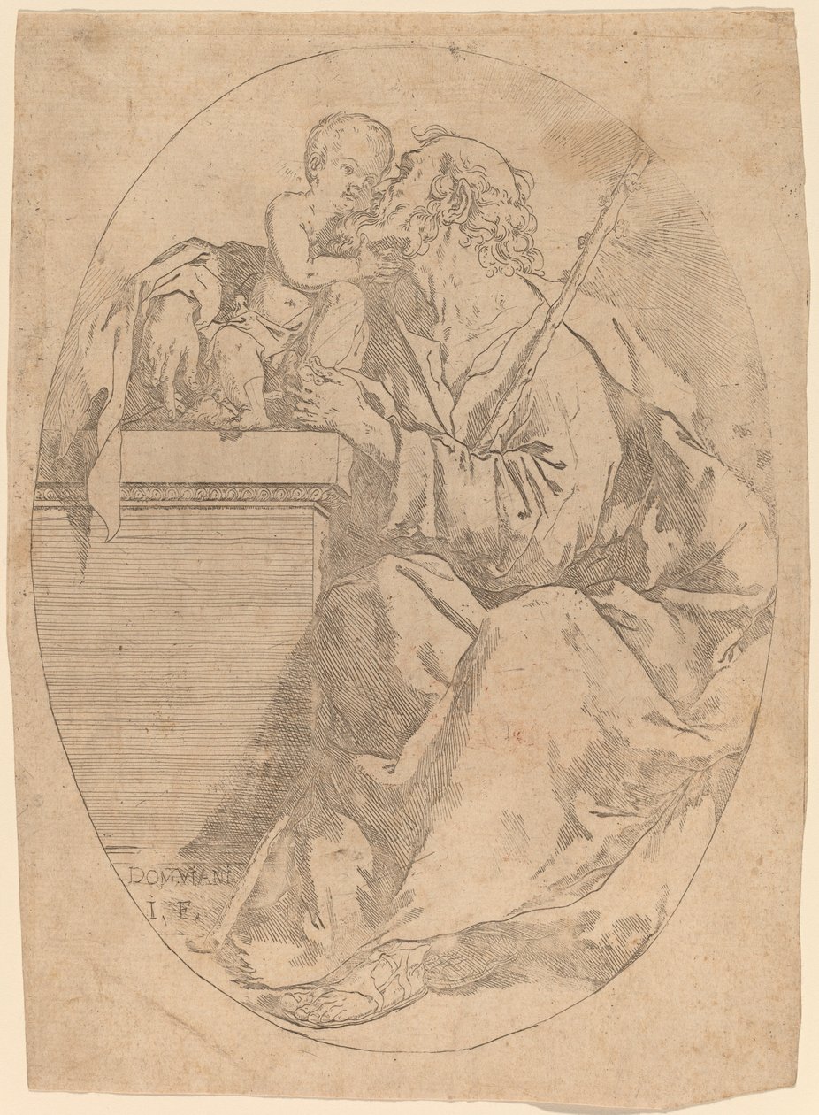 Saint Joseph og Kristusbarnet av Domenico Maria Viani