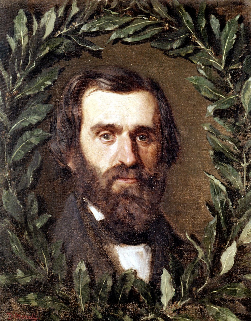 Portrett av den italienske komponisten Giuseppe Verdi (1813 - 1901). Maleri av Morelli. av Domenico Morelli