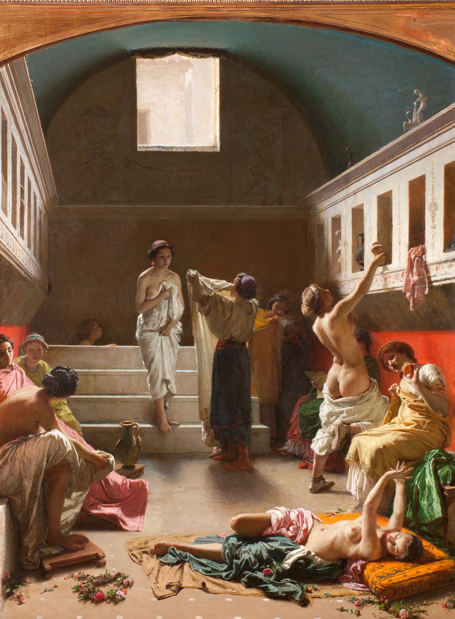 The Baths of Pompeii, 1861 av Domenico Morelli