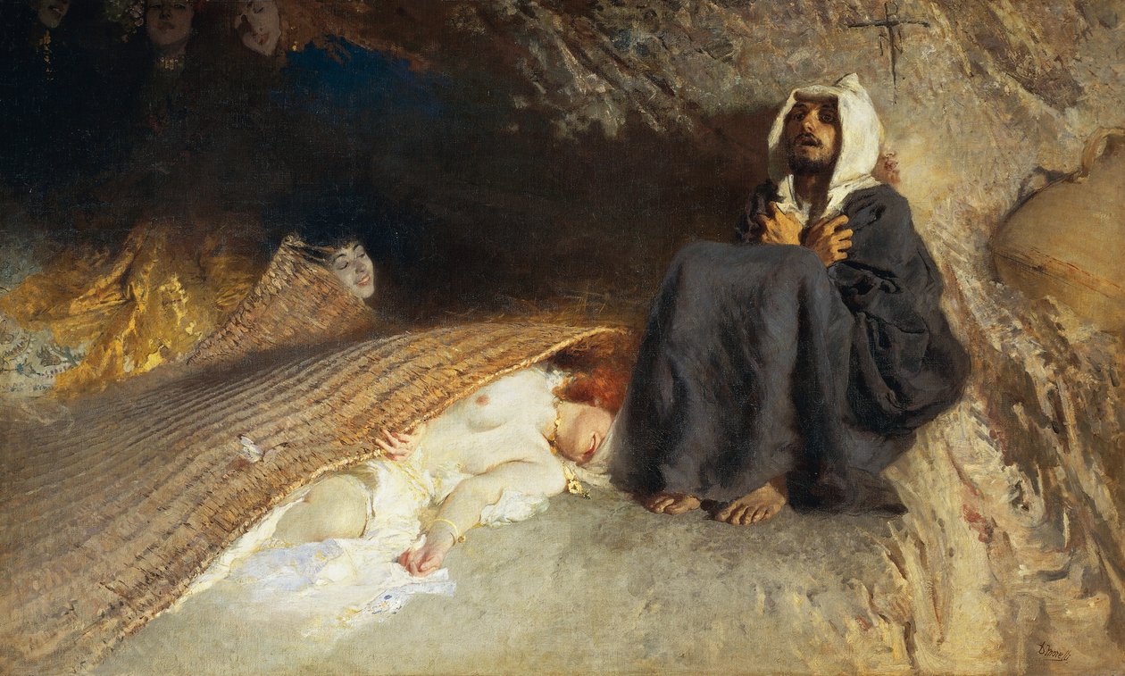 Fristelsen til St Anthony av Domenico Morelli