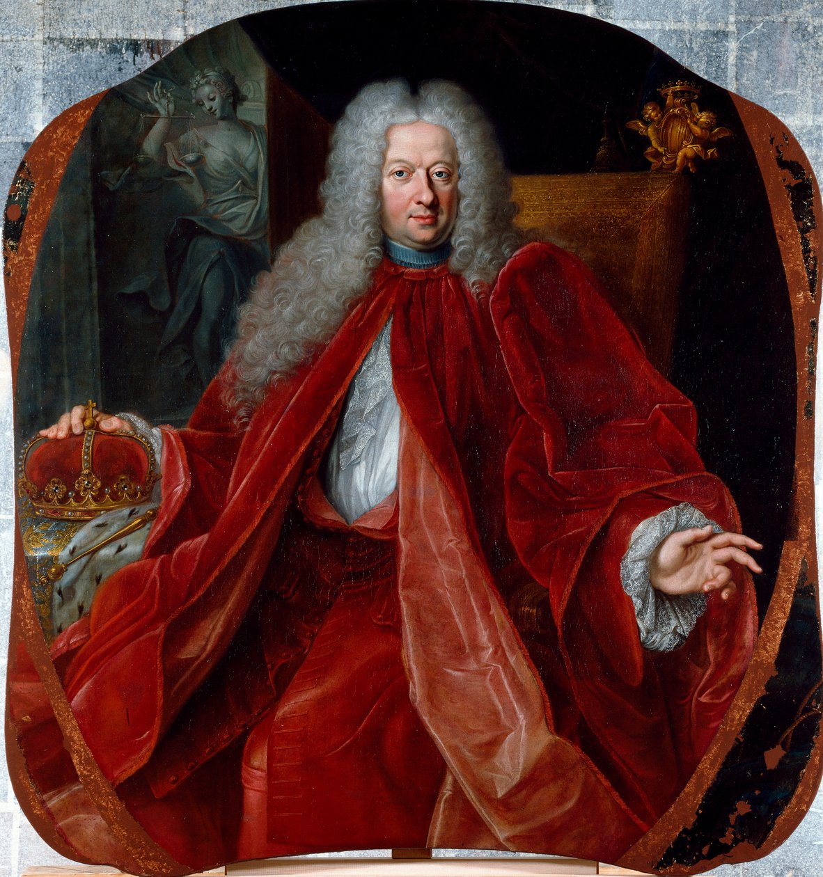 Portrett av Domenico Negrone (1672-1736) Doge av republikken gener fra 1723 til 1726. Maleri av Domenico Parodi av Domenico Parodi
