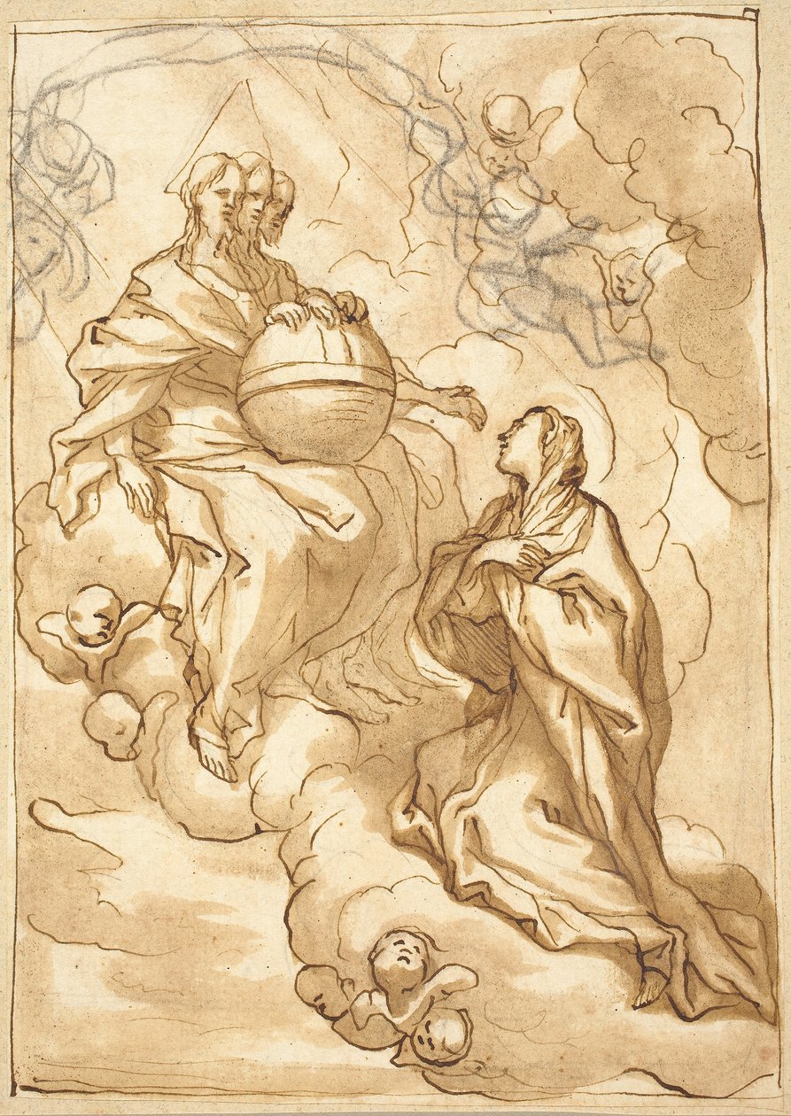 Salige Maria Vittoria Fornaris visjon om treenigheten av Domenico Piola