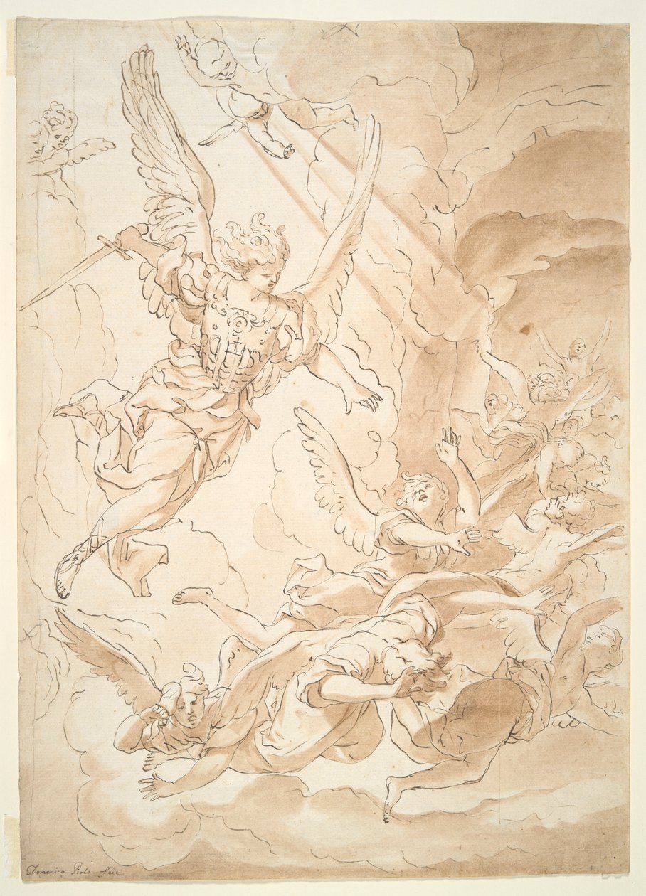 Fall of the Rebel Angels av Domenico Piola