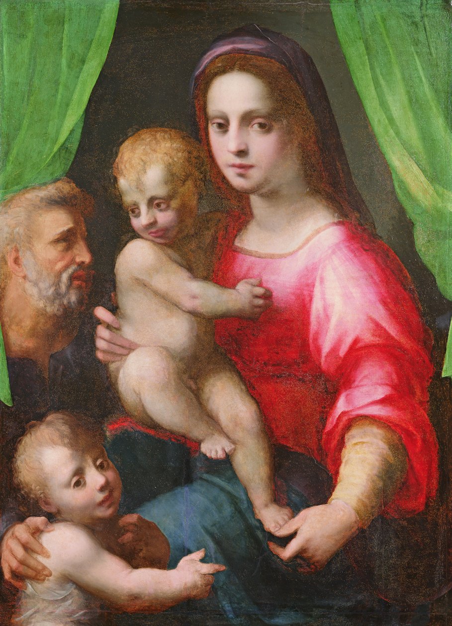 Hellige familie av Domenico Puligo
