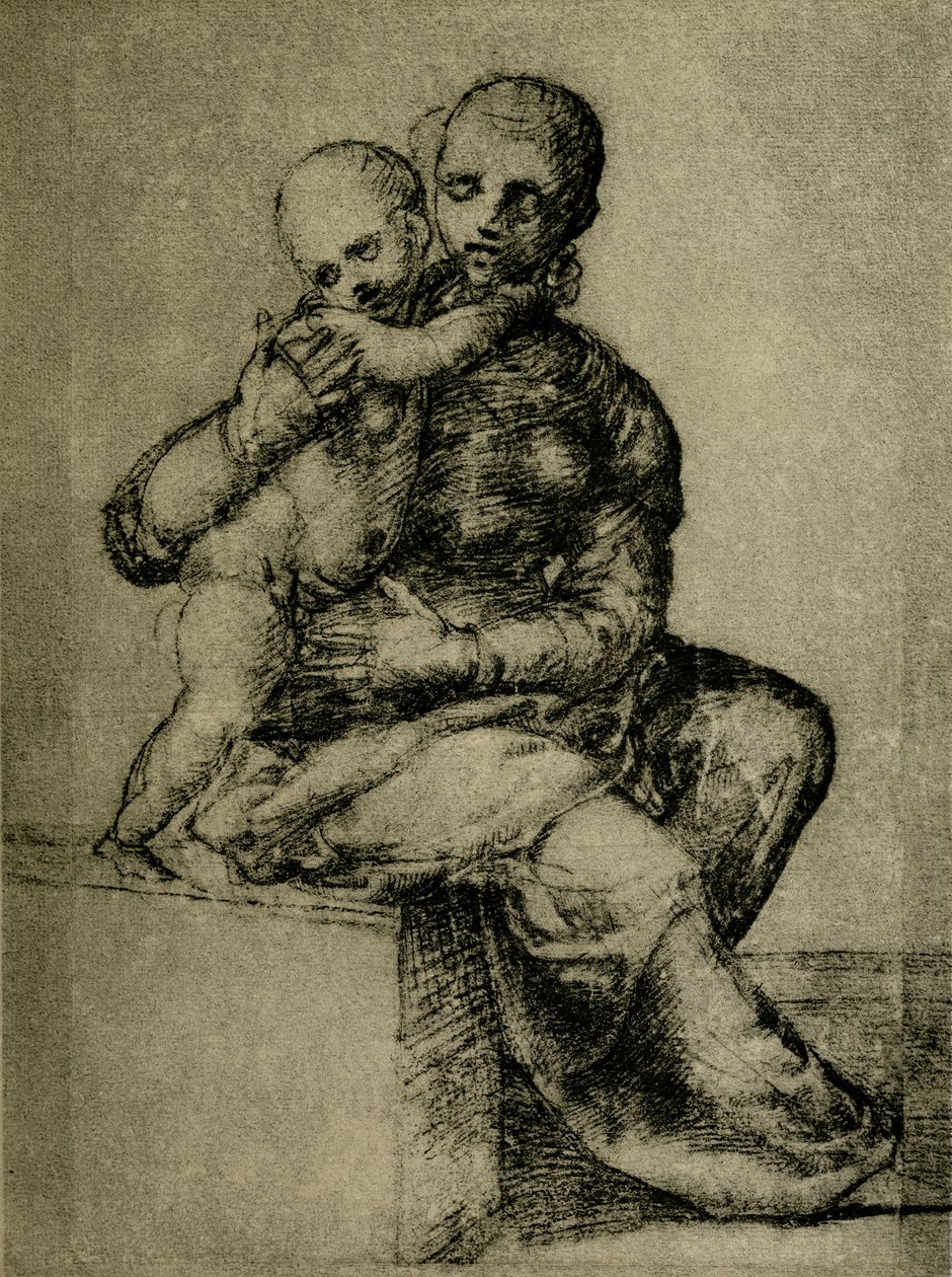 Madonna med barn av Domenico Puligo