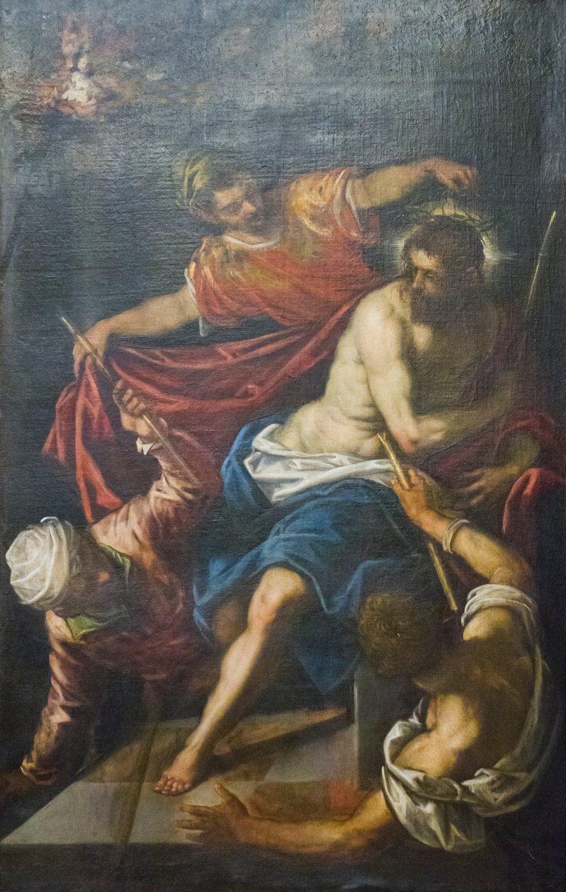 Kristus kronet med torner, ca. 1590 (olje på lerret) av Domenico Robusti Tintoretto