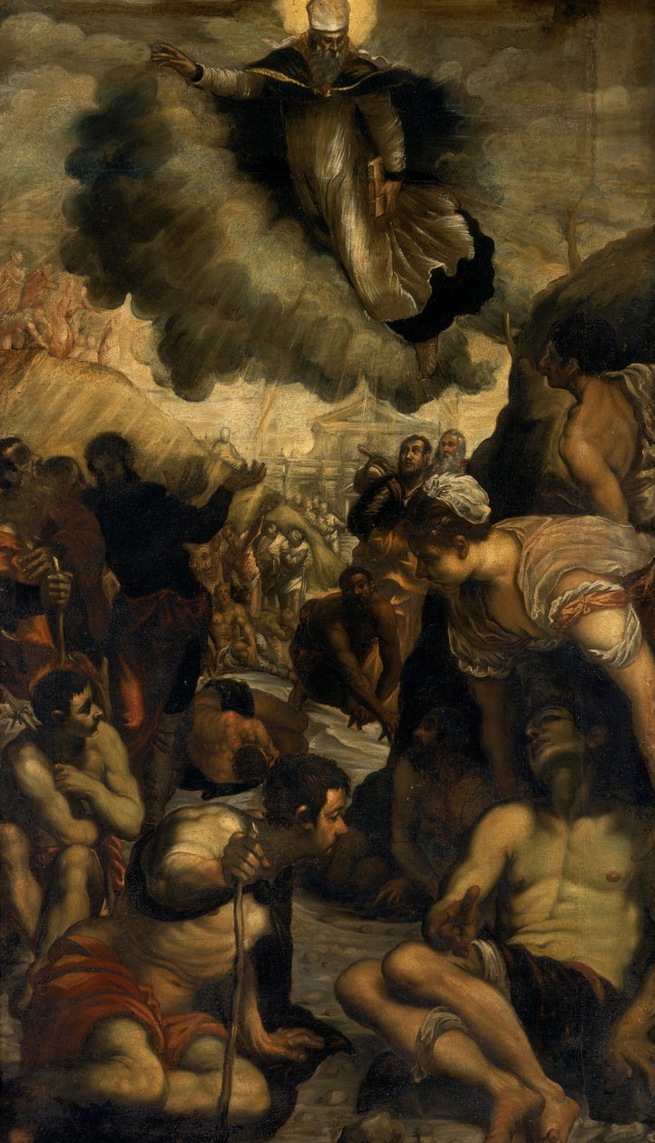 Saint Augustine helbreder forkrøplede, ca. 1549 av Domenico Robusti Tintoretto