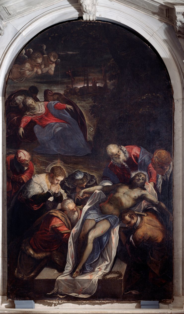 Avsetningen ved graven (maleri av Domenico Robusti Tintoretto