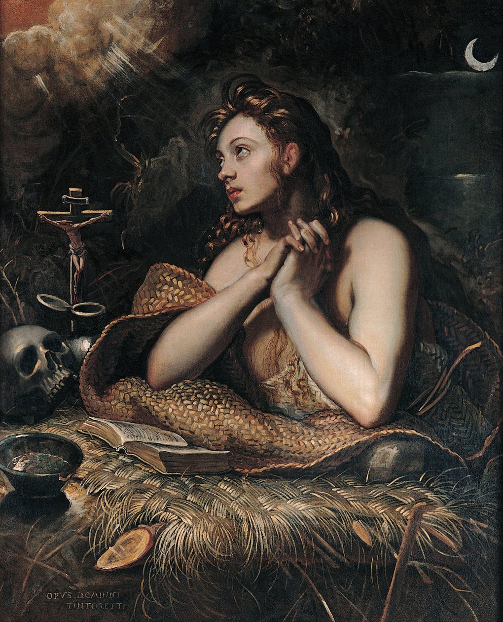 Den angrende Magdalene, ca.1600 av Domenico Robusti Tintoretto