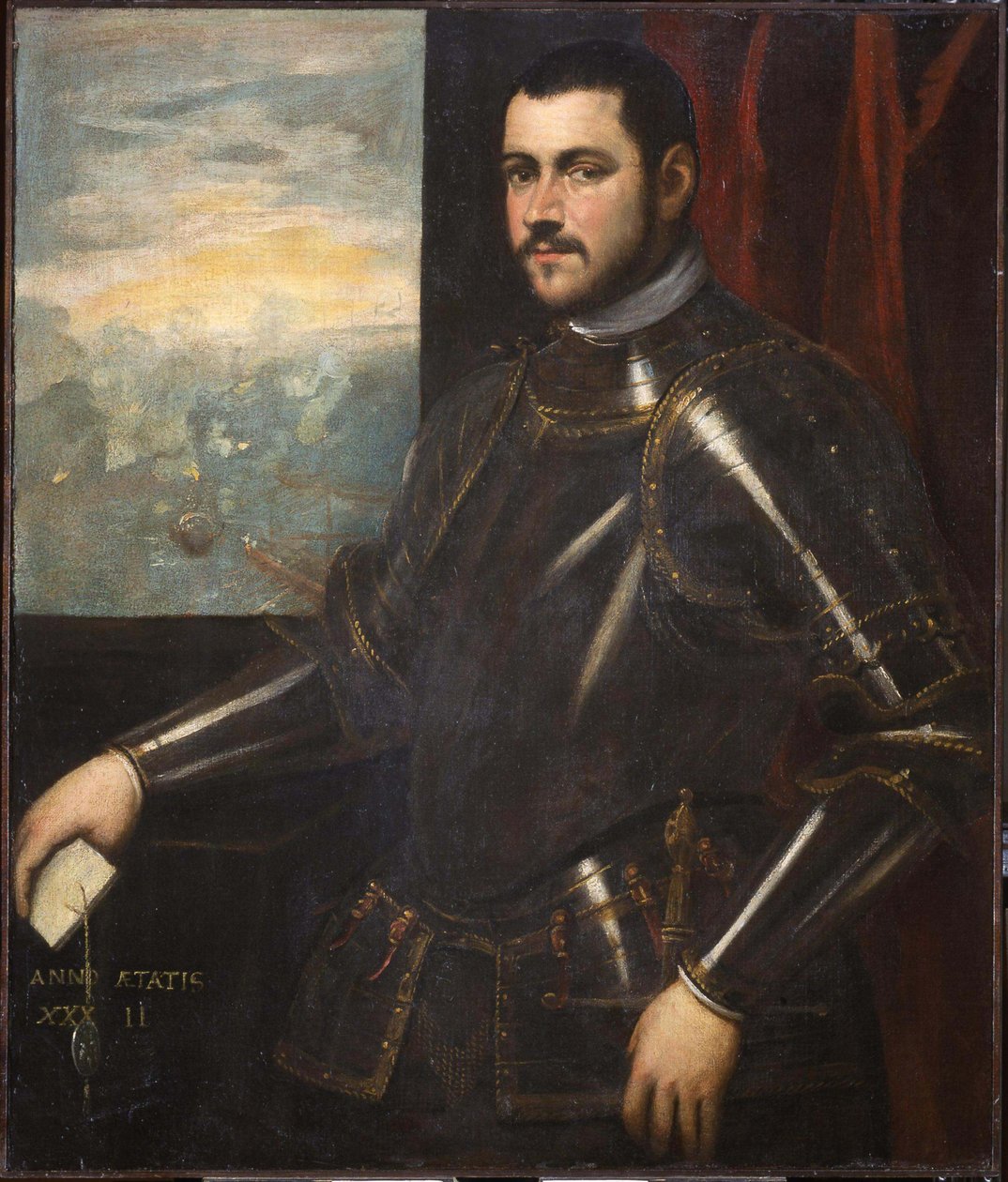 Portrett av en venetiansk admiral, 1500-tallet. av Domenico, Tintoretto