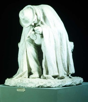 Old Man Eating Suppe, skulptur av Domenico Trentacoste (1859-1933) av Domenico Trentacosta